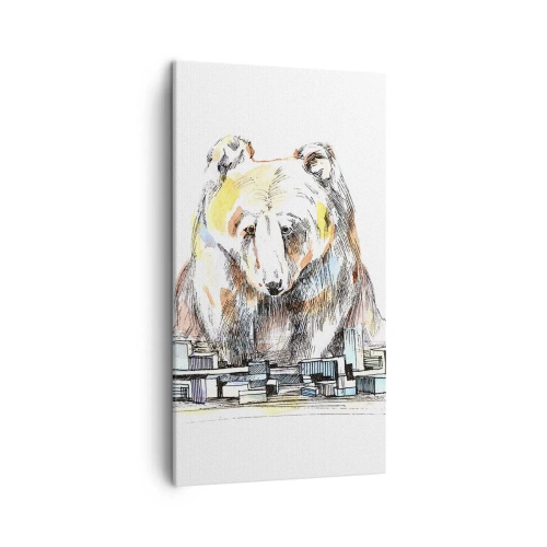 Lærredstryk - Billede på lærred - Hvordan kan man leve på den måde? - 45x80 cm