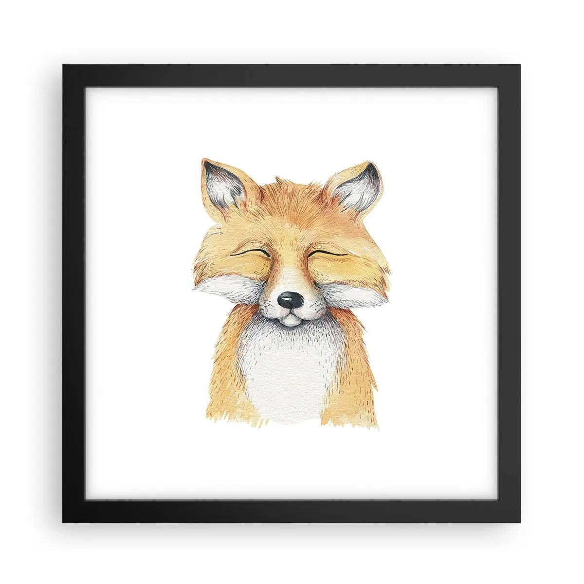 Plakat i sort ramme - Rævehumor - 30x30 cm