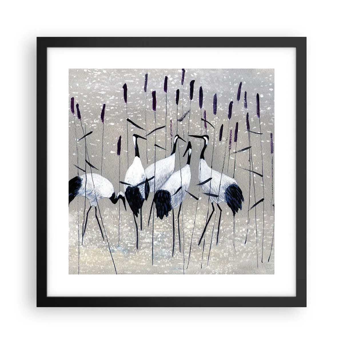 Plakat i sort ramme - Blandt sine egne - 40x40 cm