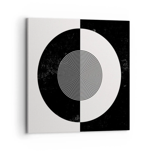 Lærredstryk - Billede på lærred - Harmoni i sort og hvidt - 70x70 cm