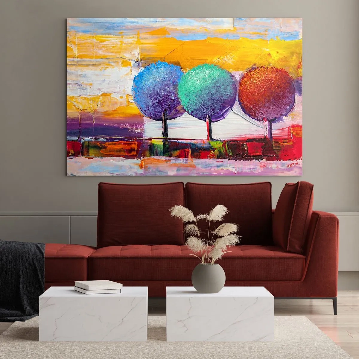 Billede på glas - Tredje gang er lykkens gang - 120x80 cm