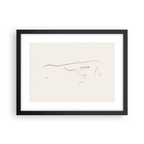 Plakat i sort ramme - Begærets form - 40x30 cm