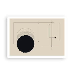 Plakat - Fjedrende og dynamisk komposition - 100x70 cm