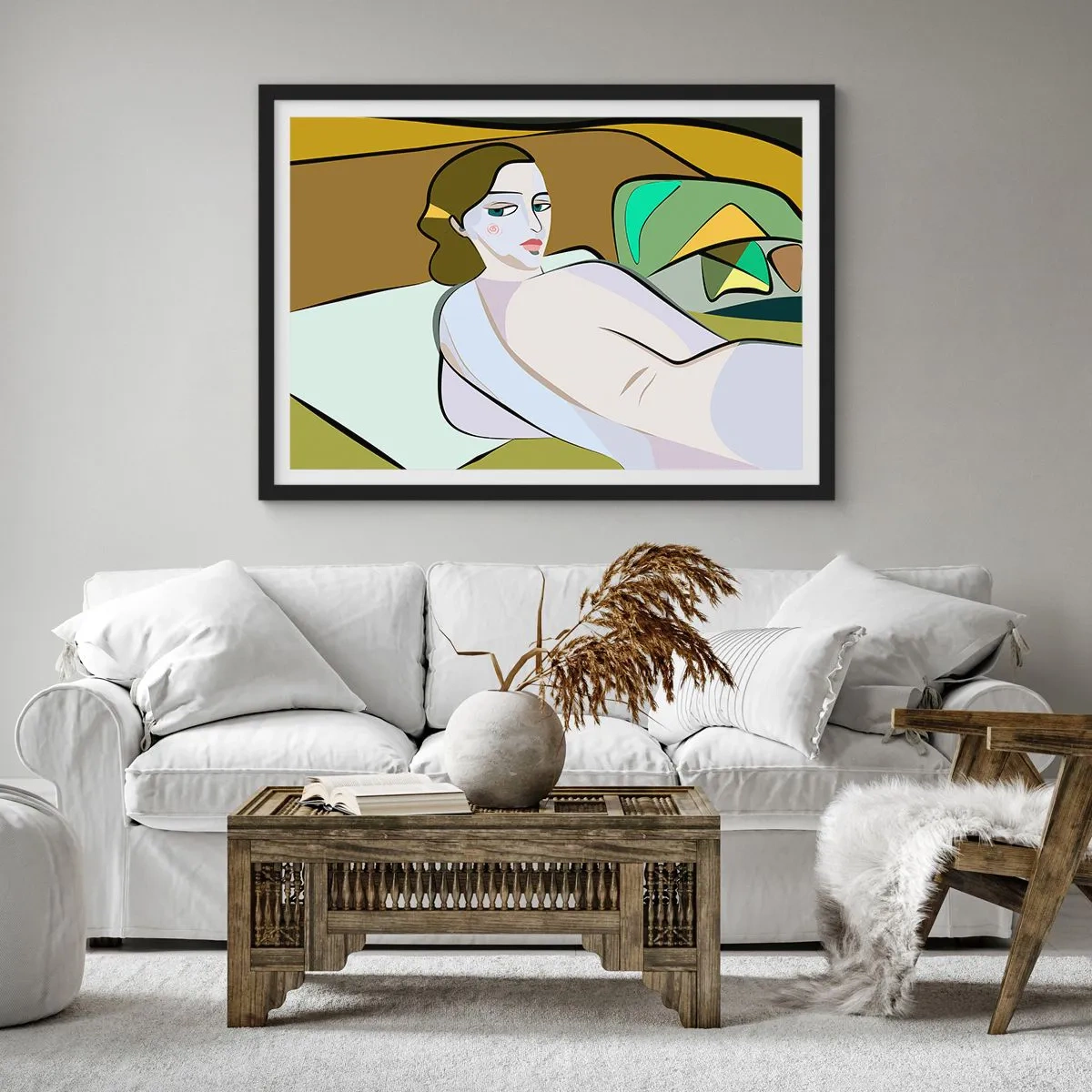 Plakat i sort ramme - Intimt portræt - 40x30 cm