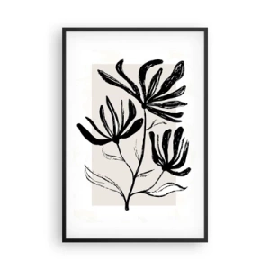 Plakat i sort ramme - Skitse til et herbarium - 61x91 cm