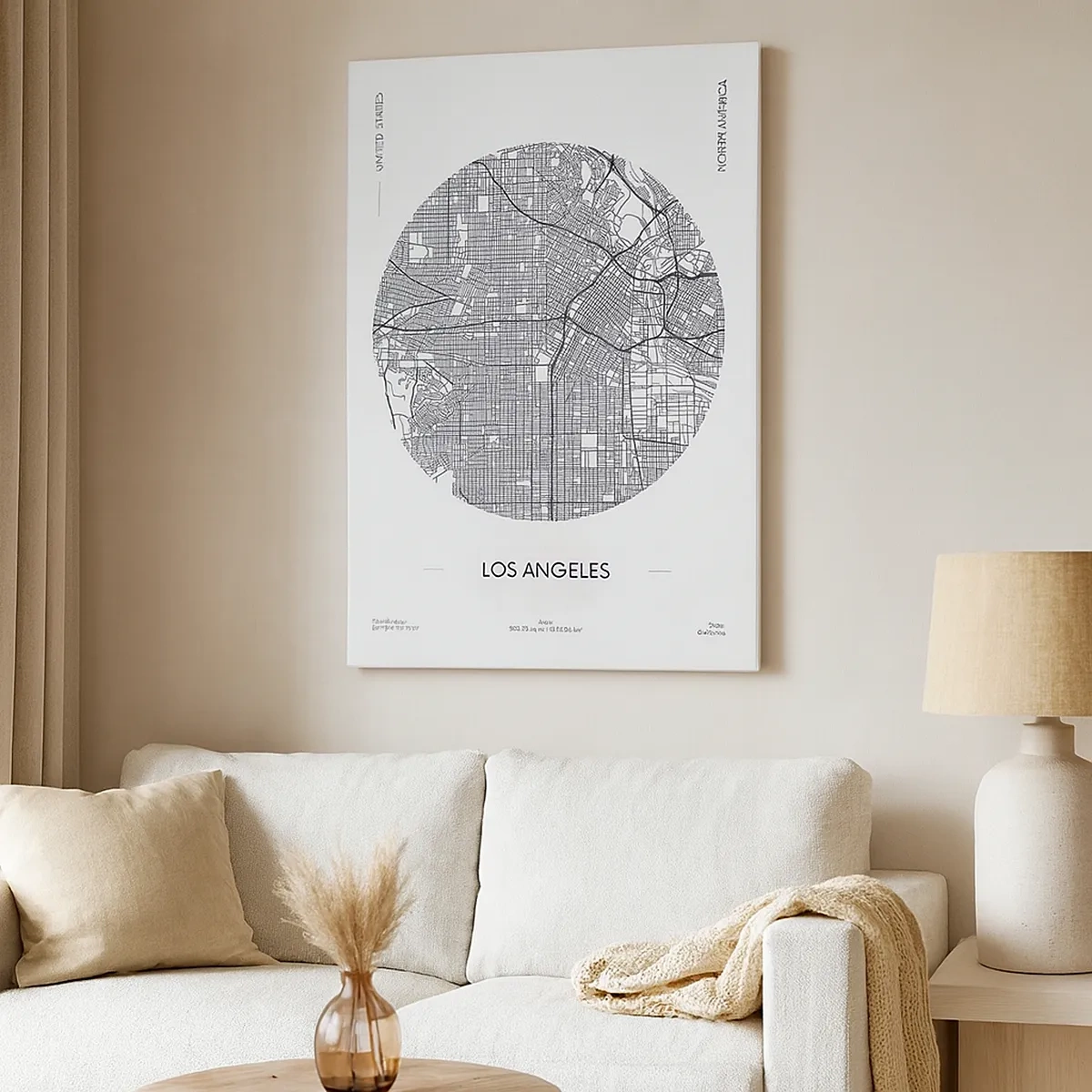 Lærredstryk - Billede på lærred - Los Angeles' anatomi - 50x70 cm