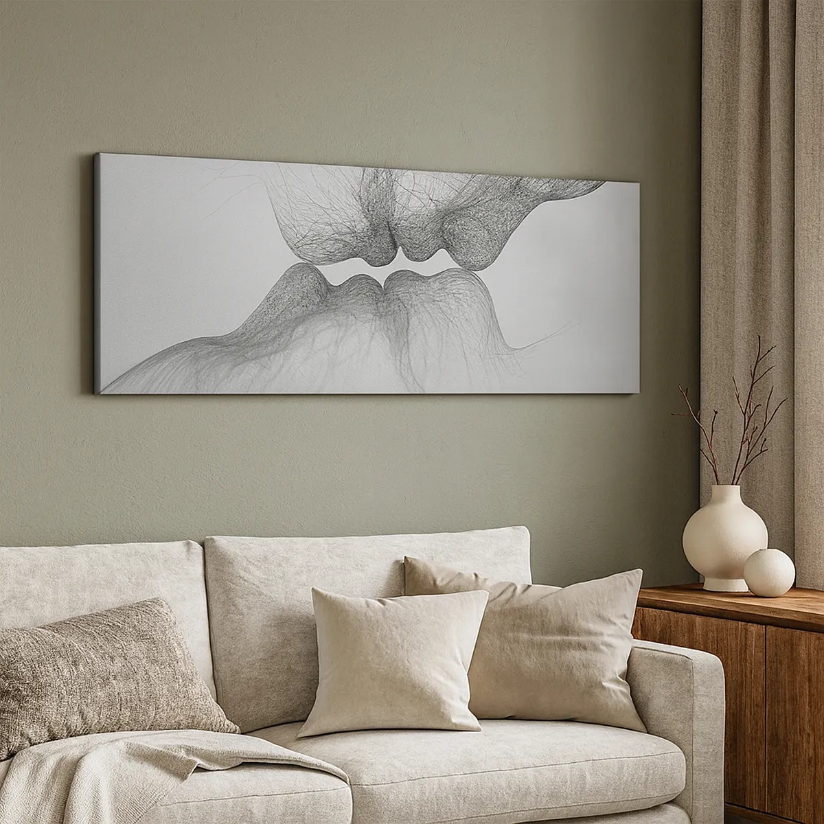 Lærredstryk - Billede på lærred - Vindens kys - 30x30 cm