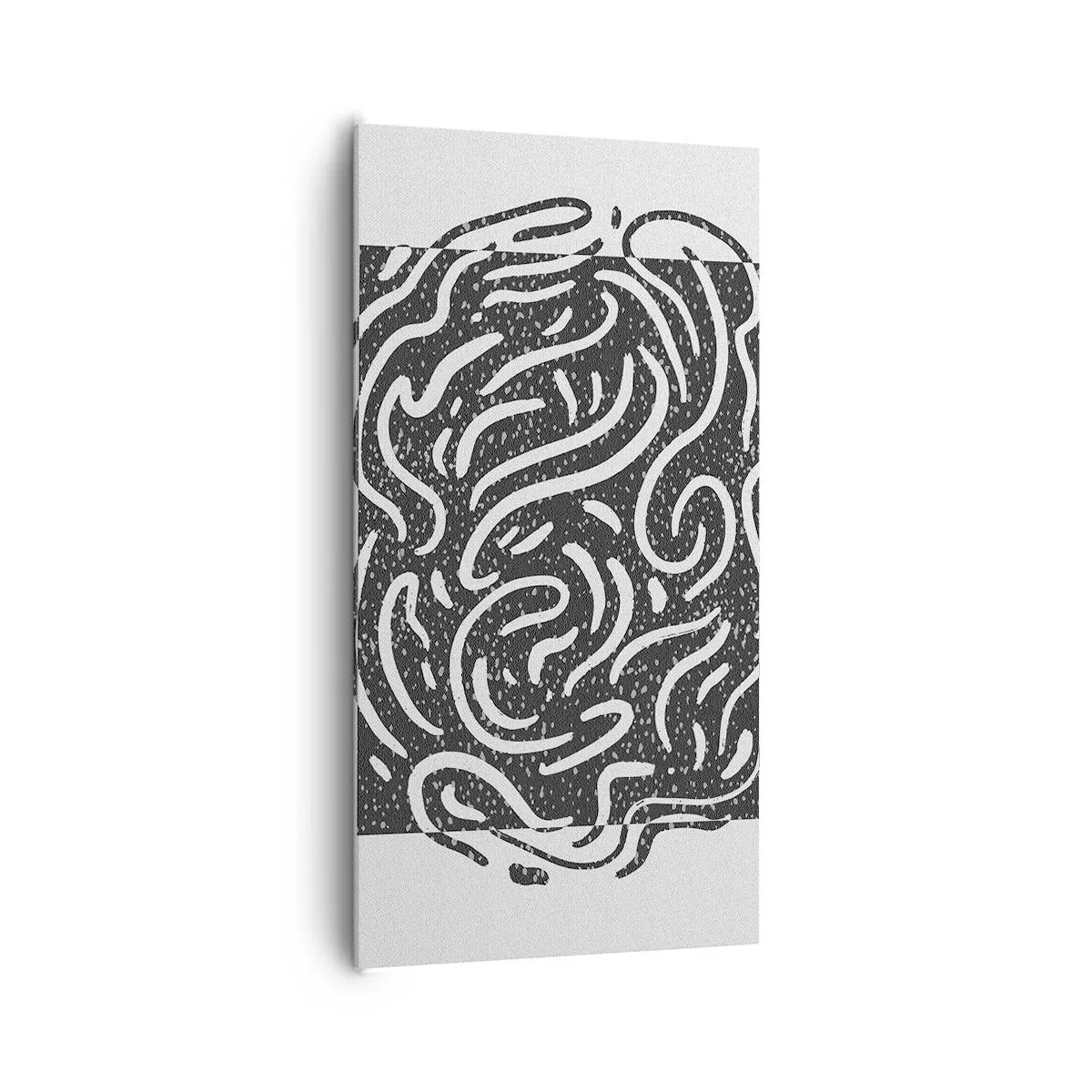 Lærredstryk - Billede på lærred - Abstraktion: en dans af glæde - 65x120 cm