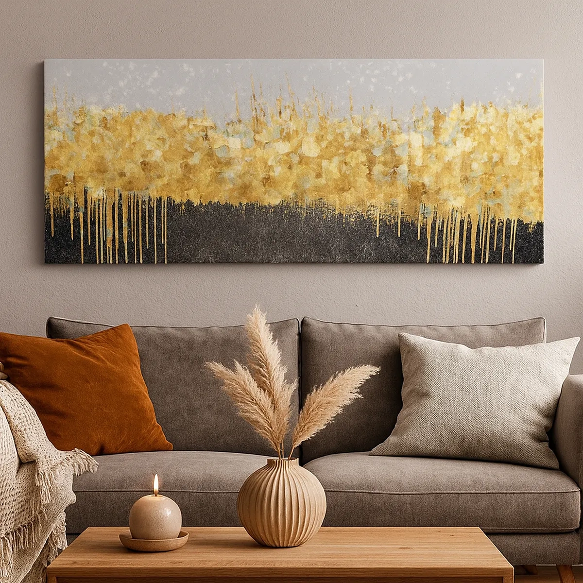 Lærredstryk - Billede på lærred - Indad og opad - 30x30 cm