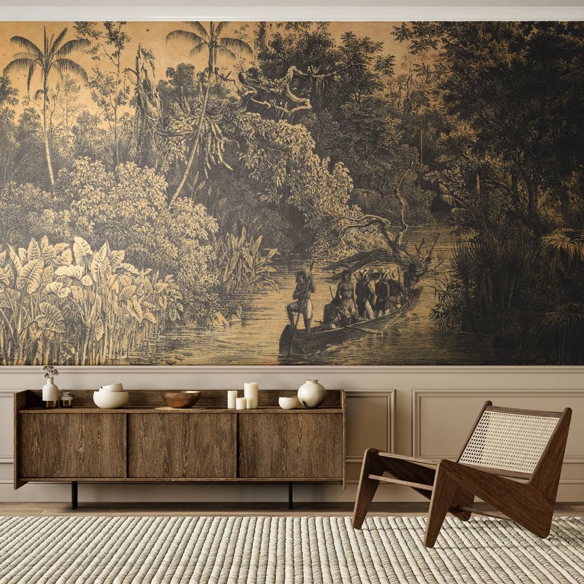 Fototapet Premium Canvas - Rejsen til kilden - Jungle, Amazonia, Troperne - 250x175 cm
