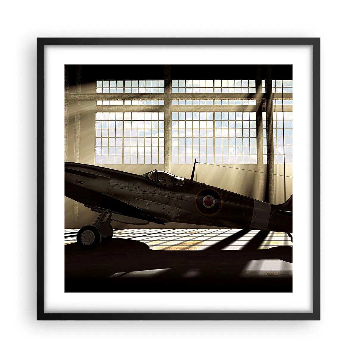 Plakat i sort ramme - Resten af krigeren - 50x50 cm