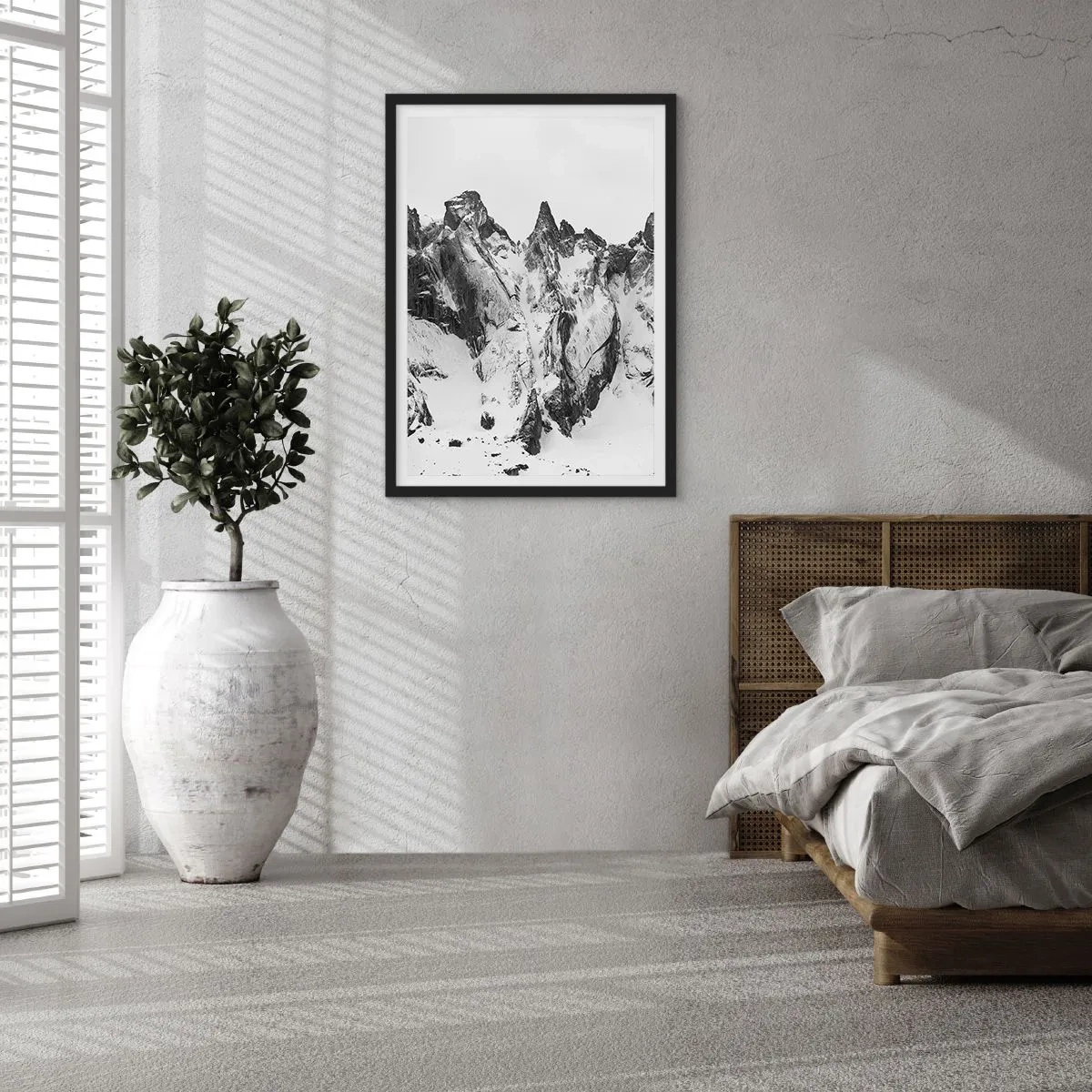 Plakat i sort ramme - Granit truende højderyg - 40x50 cm