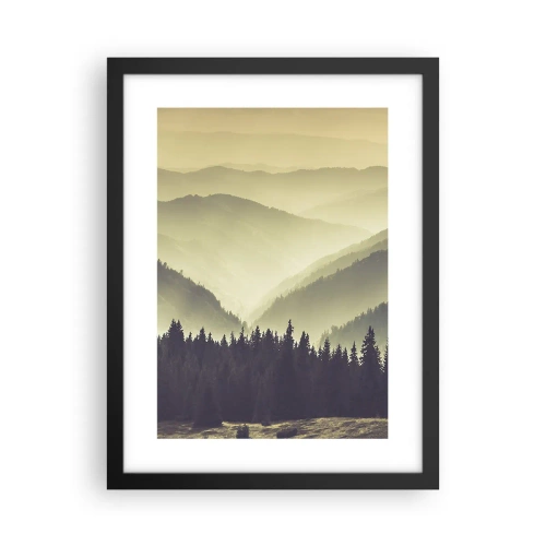 Plakat i sort ramme - Bag de syv bjerge... - 30x40 cm