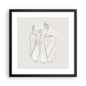 Plakat i sort ramme - En drømmende stund - 40x40 cm