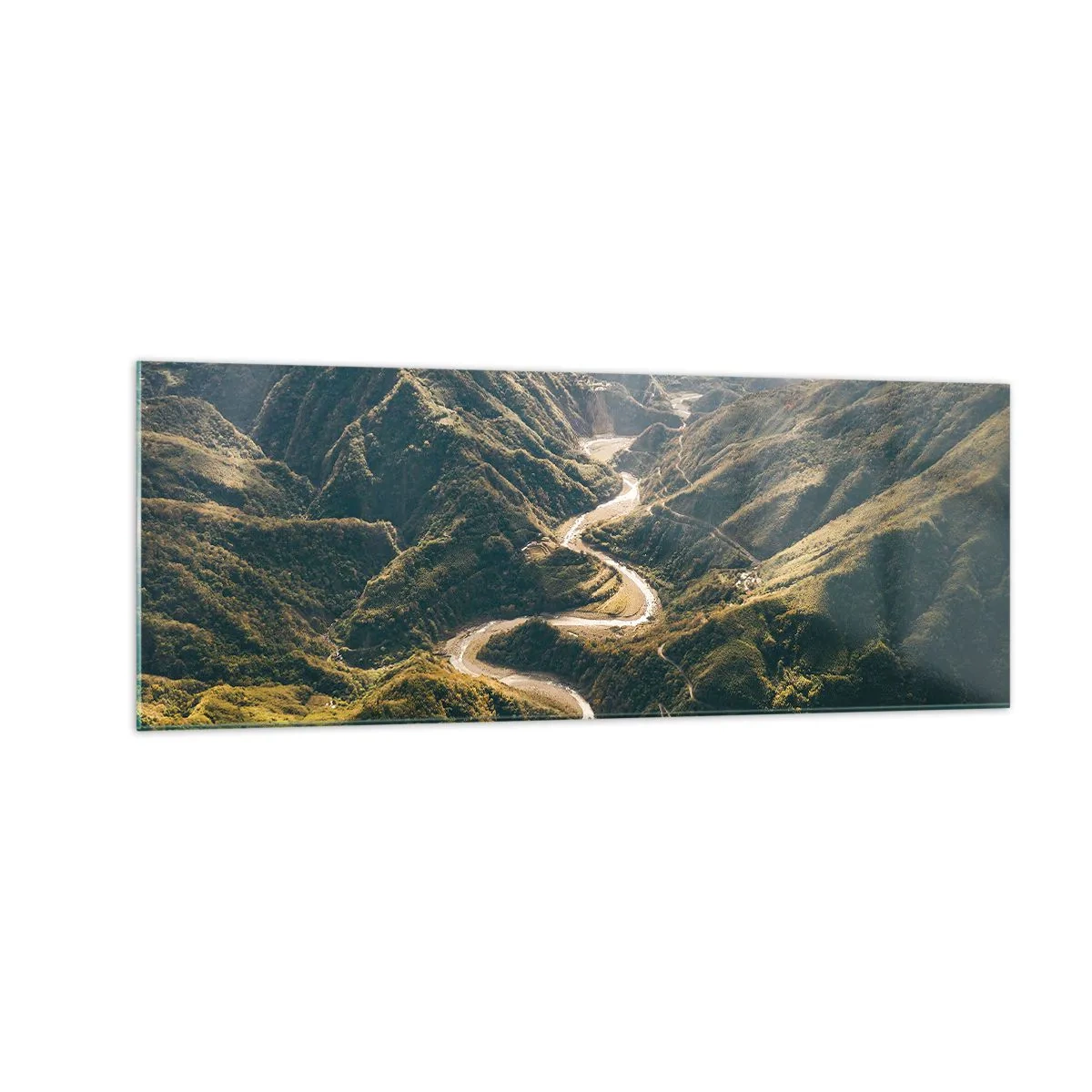 Billede på glas - Direkte fra hjertet af bjergene - 140x50 cm