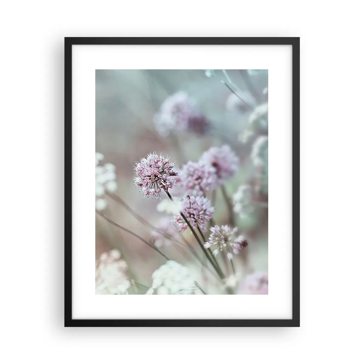 Plakat i sort ramme - Søde filigranurter - 40x50 cm