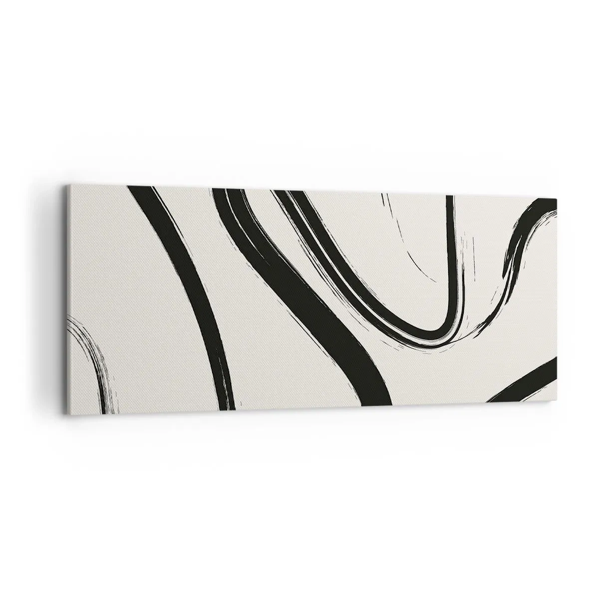 Lærredstryk - Billede på lærred - Sort og hvid fantasifuldhed - 100x40 cm