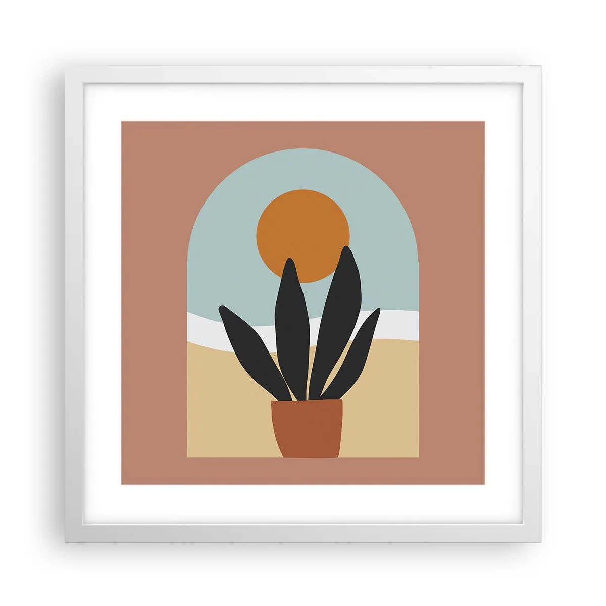 Plakat i hvid ramme - Små glæder - 40x40 cm