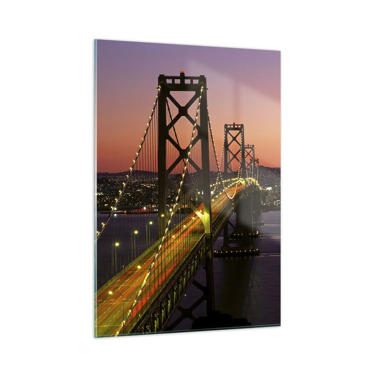 Billede på glas - En aften i lilla - 50x70 cm