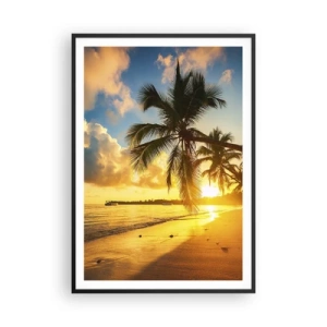 Plakat i sort ramme - Caribisk drøm - 70x100 cm