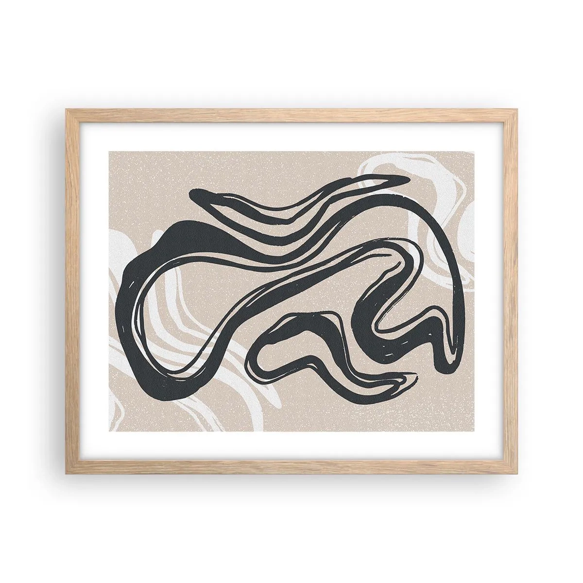 Plakat i ramme af lyst egetræ - Multipliceret udtryk - 50x40 cm
