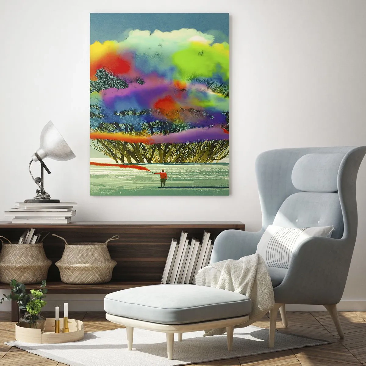 Billede på glas - Giv liv til denne verden - 70x100 cm