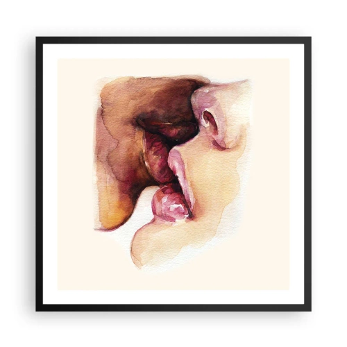 Plakat i sort ramme - Som nat og dag, jord og himmel - 60x60 cm