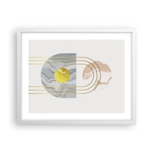 Plakat i hvid ramme - Lysstyrke og udstråling - 50x40 cm