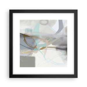 Plakat i sort ramme - Tågeagtig abstraktion - 30x30 cm