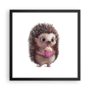 Plakat i sort ramme - Fejring er hver dag - 40x40 cm