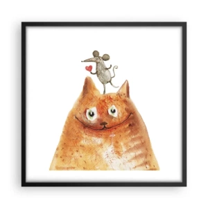 Plakat i sort ramme - Kærlighedens paradokser - 50x50 cm