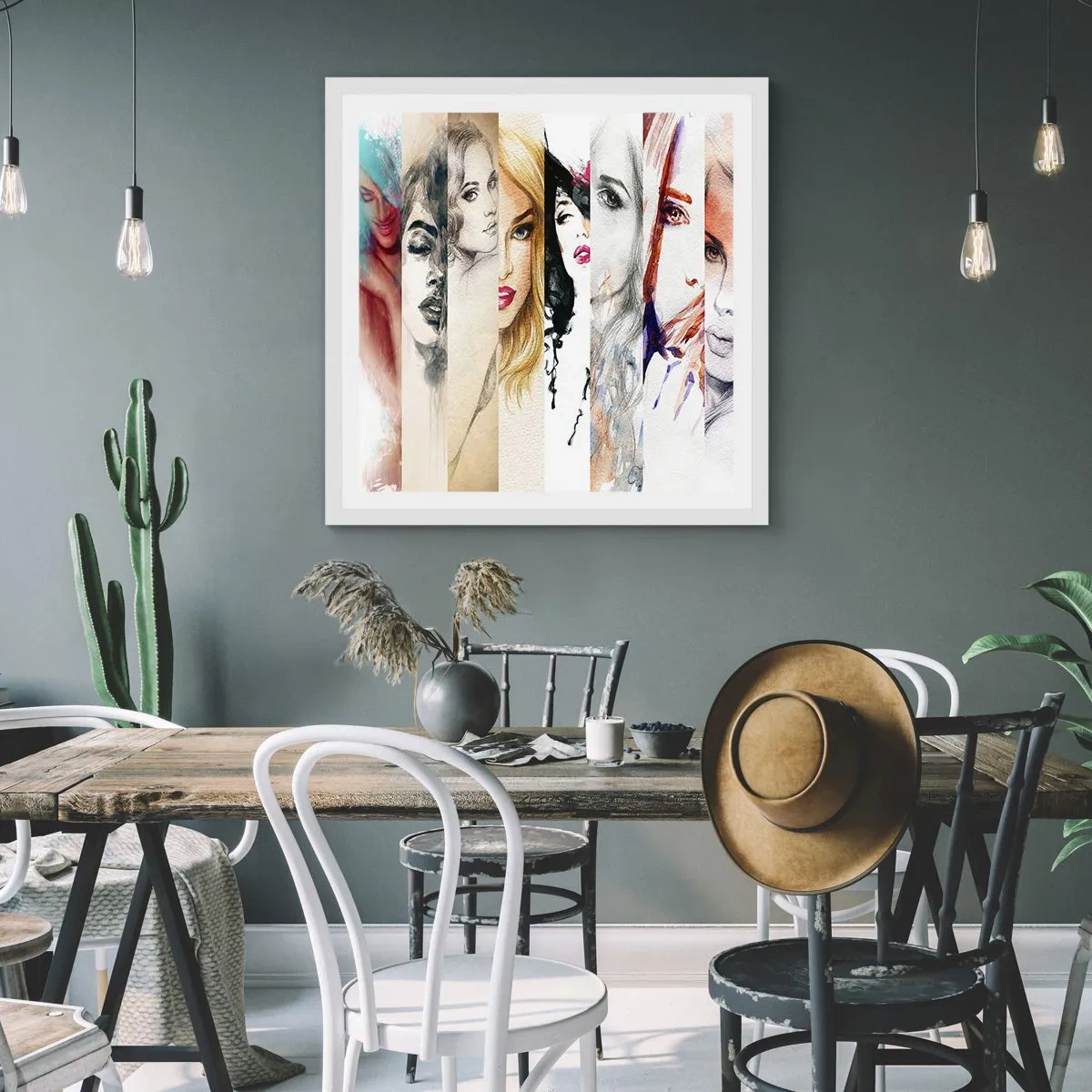 Plakat i hvid ramme - Og det er altid DIG - 60x60 cm