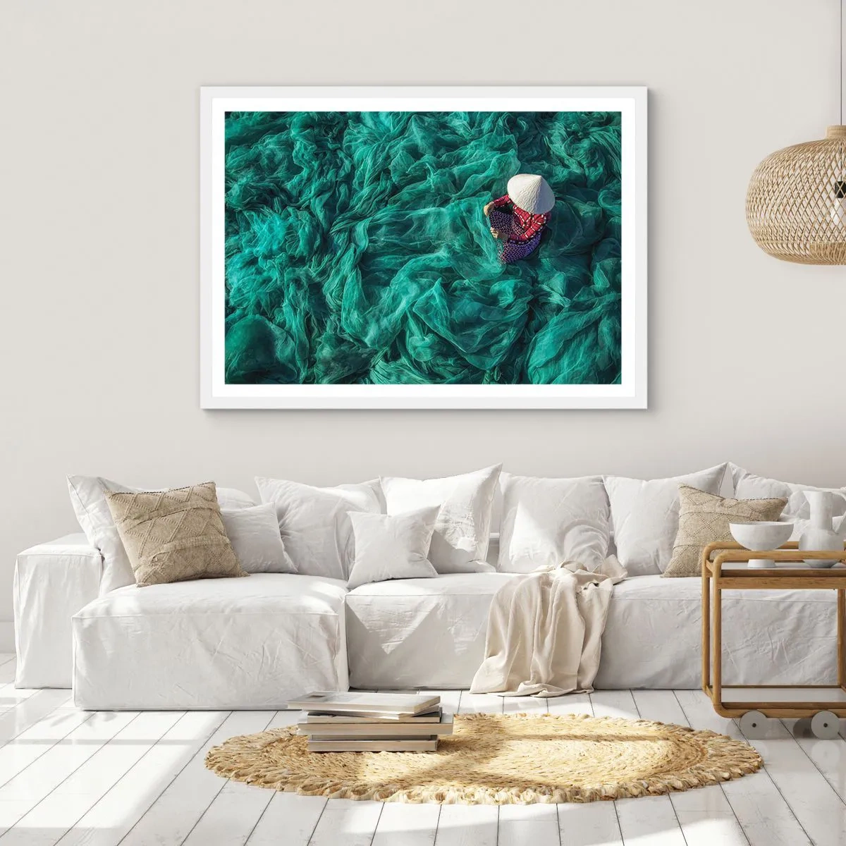 Plakat i hvid ramme - I et hav af lys - 91x61 cm