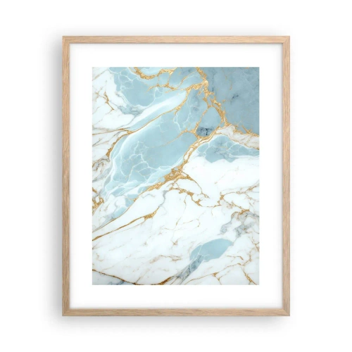 Plakat i ramme af lyst egetræ - Rigdom af sten - 40x50 cm