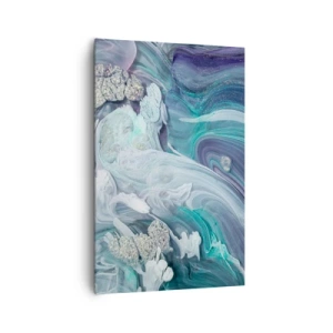 Lærredstryk - Billede på lærred - Strømme af blå - 80x120 cm