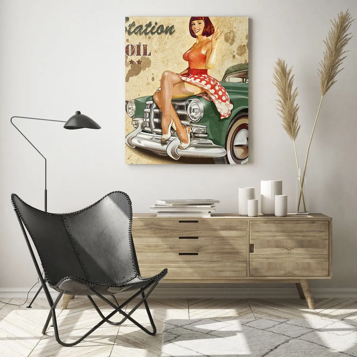 Billede på glas - De glorværdige 1940'ere. - 50x70 cm