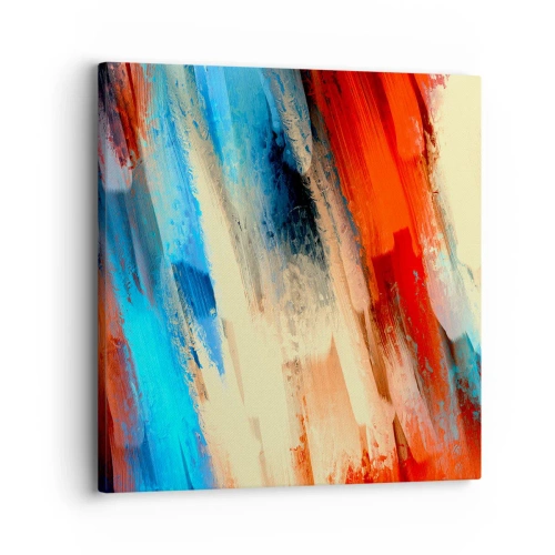 Lærredstryk - Billede på lærred - En kaskade af farver - 30x30 cm