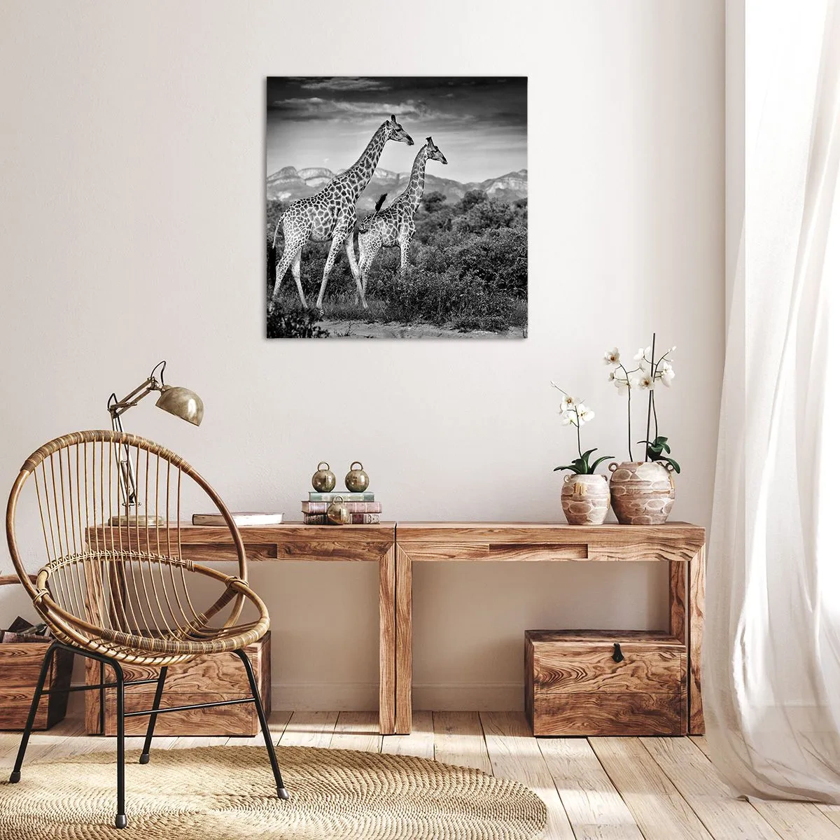 Lærredstryk - Billede på lærred - Afrikas overklasse - 30x30 cm