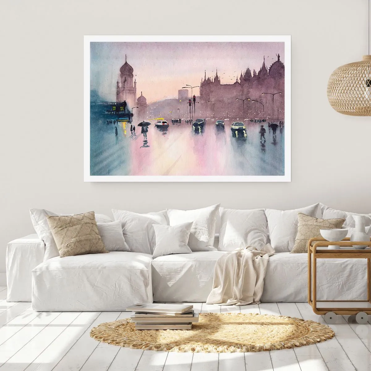 Plakat - I en regnfuld tåge - 70x50 cm