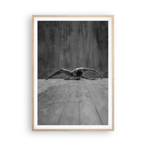 Plakat i ramme af lyst egetræ - Symmetri fundet - 70x100 cm