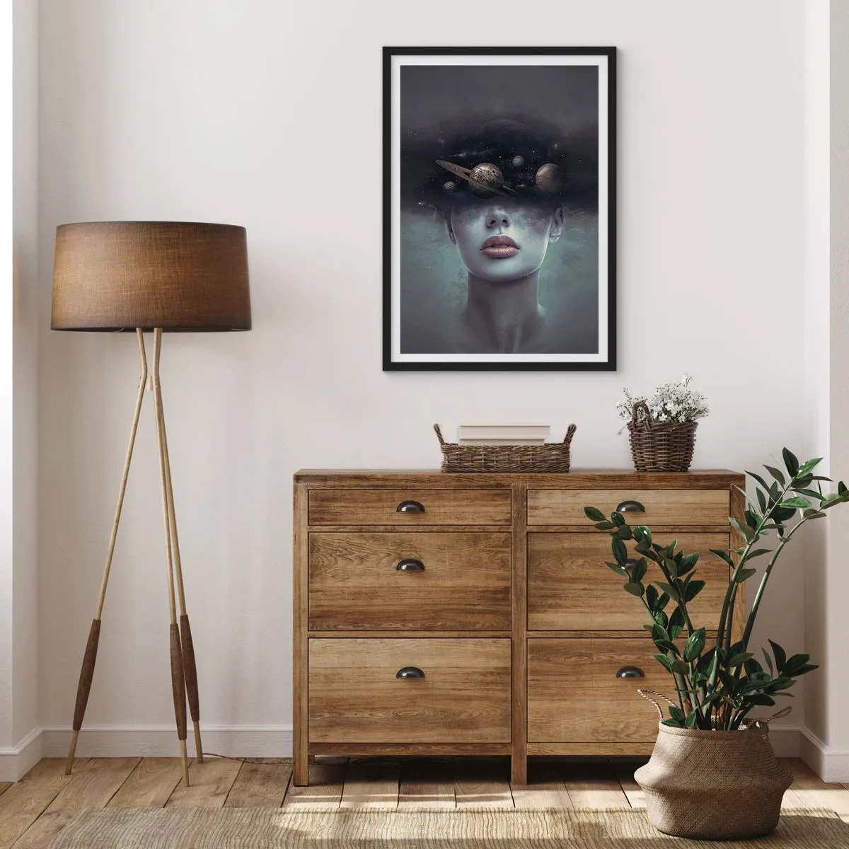 Plakat i sort ramme - Og planeterne er ved at gå amok... - 30x40 cm