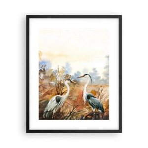 Plakat i sort ramme - Hvor skal vi hen om efteråret? - 40x50 cm