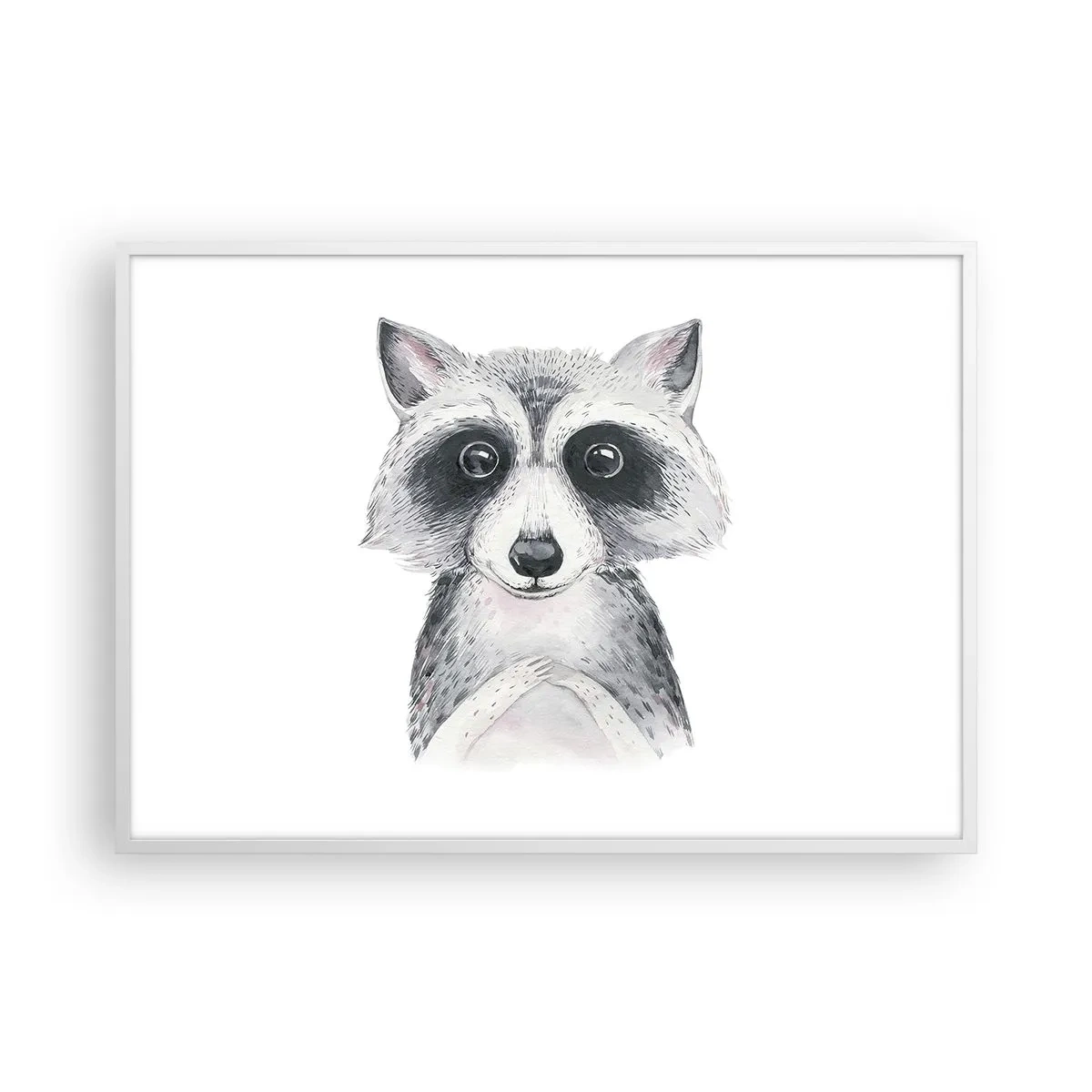 Plakat i hvid ramme - Et øjeblik til at trække på skuldrene - 100x70 cm