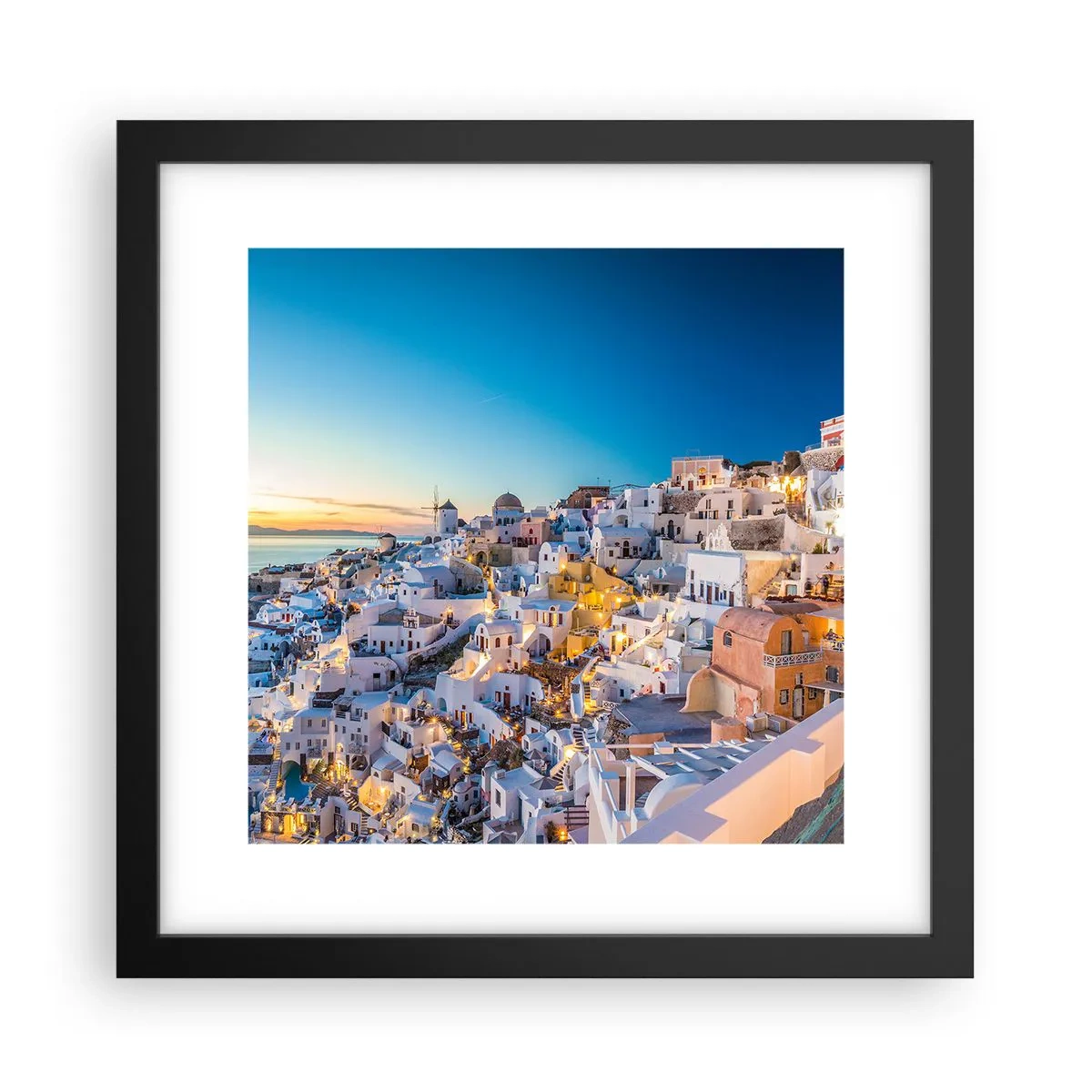 Plakat i sort ramme - Essensen af græskhed - 30x30 cm