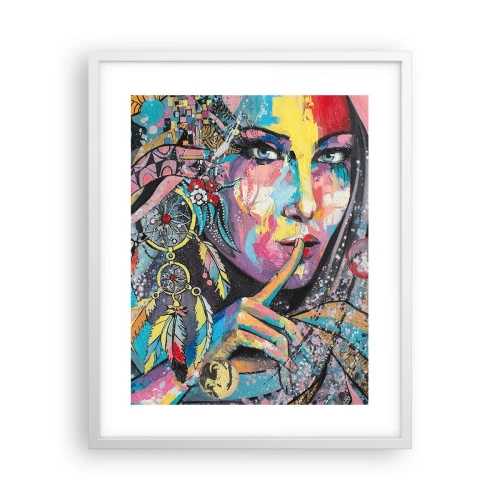 Plakat i hvid ramme - Vær tavs, indtil du forstår - 40x50 cm