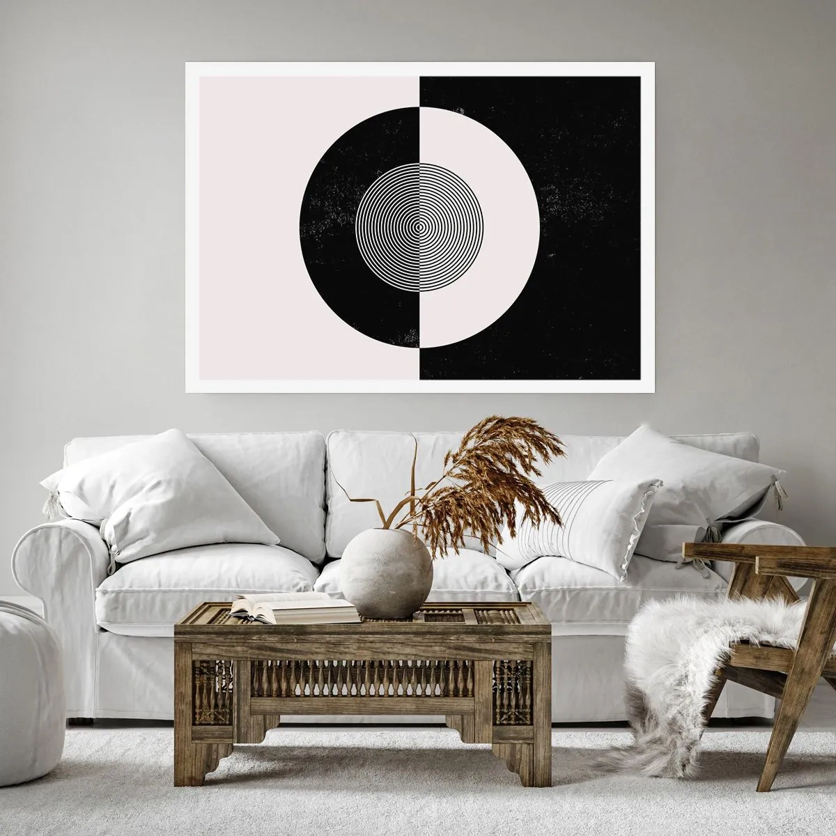 Plakat - Harmoni i sort og hvidt - 91x61 cm