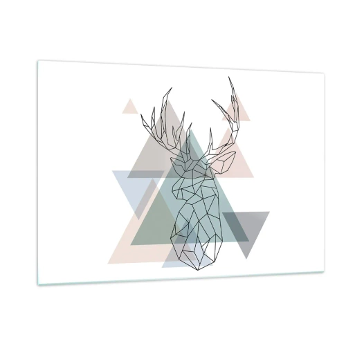 Billede på glas - I en geometrisk skov - 120x80 cm