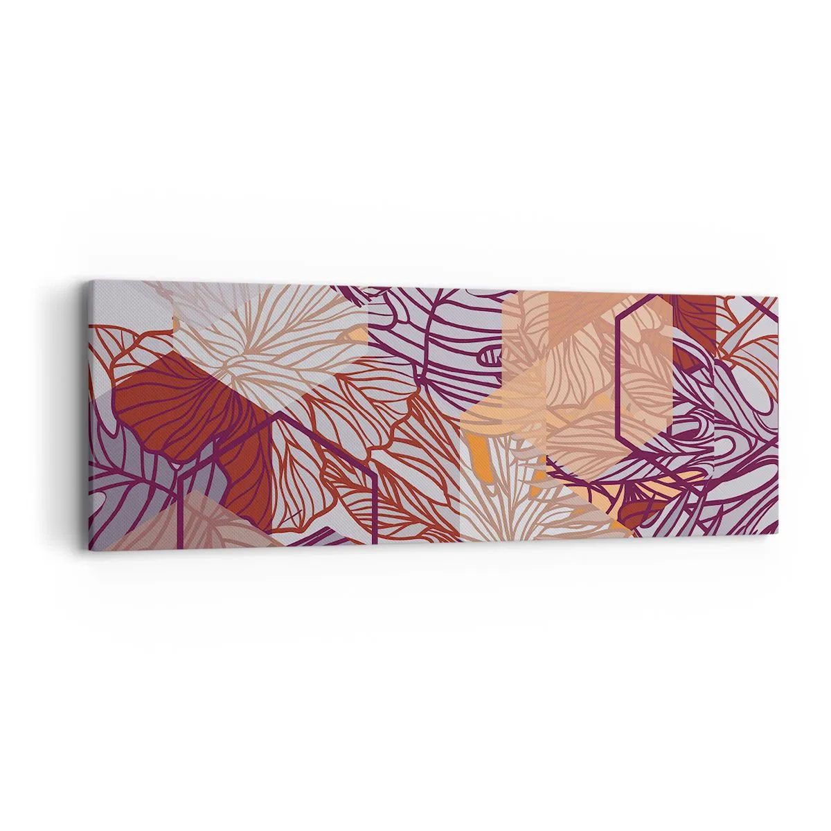 Lærredstryk - Billede på lærred - Umuligt forhold mellem geometri og natur - 90x30 cm