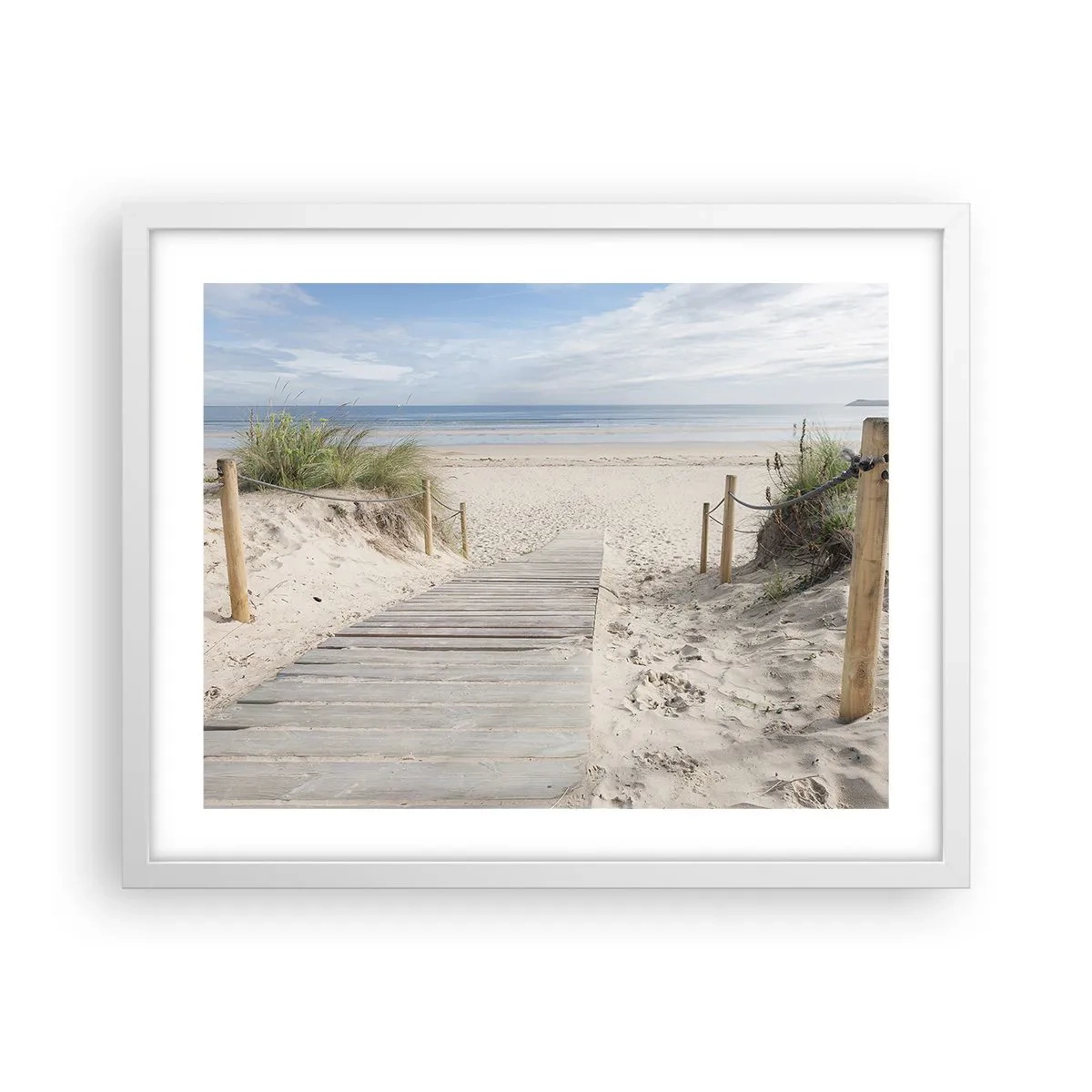 Plakat i hvid ramme - Ud over horisonten - 50x40 cm