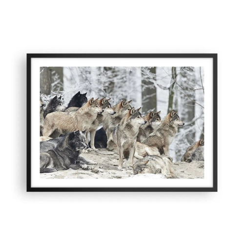 Plakat i sort ramme - Familie og venner - 70x50 cm